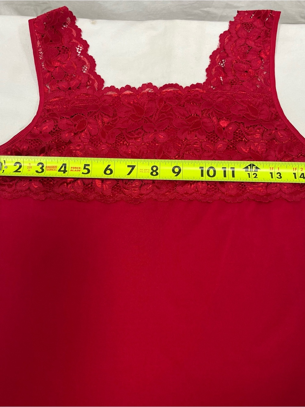 Vintage Cinema Etoile Red Lace-Trim Tank Top Y2K Festive - Picture 5 of 6